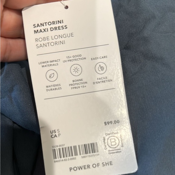 Athleta Santorini Maxi Dress // Granite Blue - Picture 7 of 7